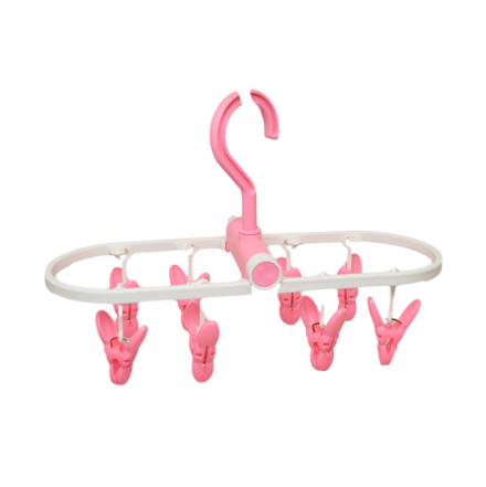 Foldable Laundry Clothes Peg Hanger Sock Airer Dryer 20 cm - Random Colour