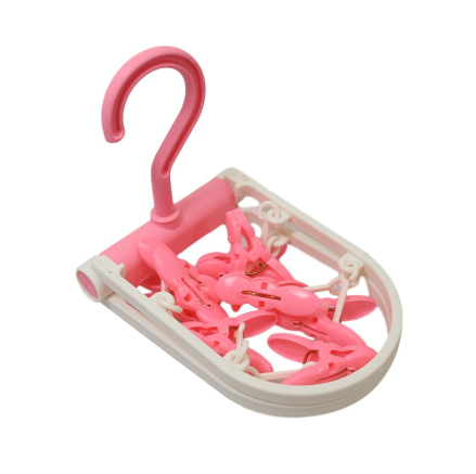 Foldable Laundry Clothes Peg Hanger Sock Airer Dryer 20 cm - Random Colour