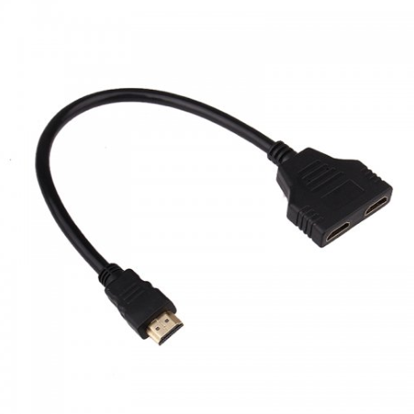 1080P HDMI Port Male to 2 Female 1 In 2 Out Splitter Cable Adapter Converter