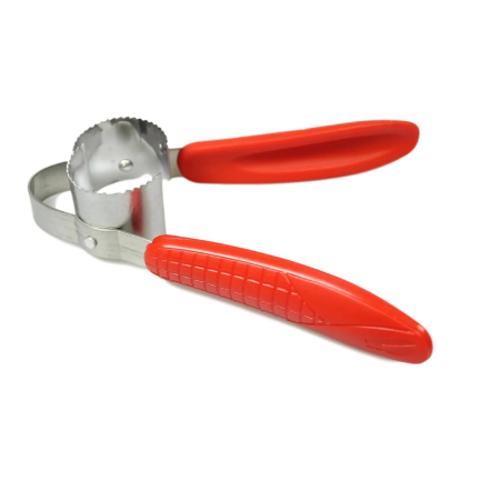 One Step Corn Peeler Thresher Tool Cob Kerneler Cutter Stripper for Kitchen - Red