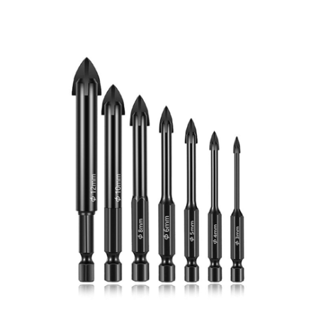 7Pcs Dry Diamond Drill Bits Set for Granite Tile Glass Marble Ceramic