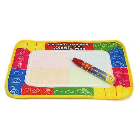 Water Doodle Mat with Pen, 29x19cm for Travel, Water Markers and Coloring Pad Set